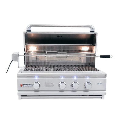 RCS Cutlass Pro Series 30" Built-in Grill with Window RON30AW