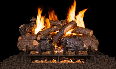 Real Fyre 18/20-inch Charred American Oak Vented Gas Log Set - CHAO-18/20