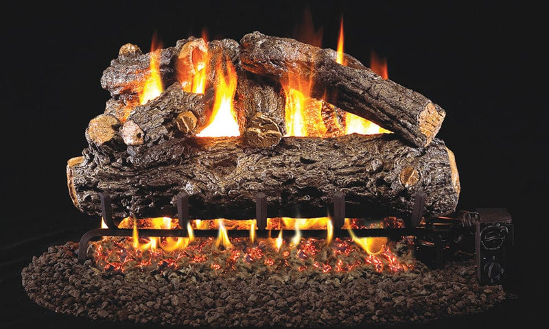 Real Fyre 18-inch Rustic Oak Designer Vented Gas Log Set - HRD-18