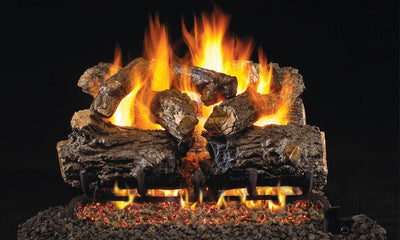 Real Fyre 24-inch Burnt Rustic Oak Vented Gas Log Set - HCHR-24