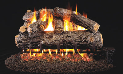 Real Fyre 30-inch Rustic Oak Designer Vented Gas Log Set - HRD-30