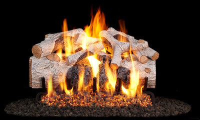 Real Fyre 36-inch Charred Mountain Birch Vented Gas Log Set - CHMBW-36