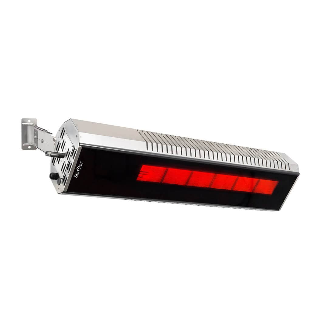 SunStar SGLMG Glass Series 48-inch 15° to 60° Angled Mounting Marine Grade Gas Infrared Heater - MGL1560