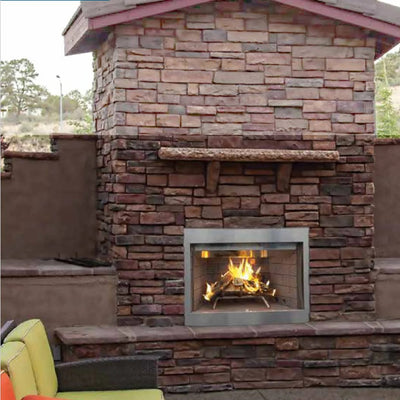 Superior 36" Traditional Wood Burning Outdoor Fireplace WRE4536