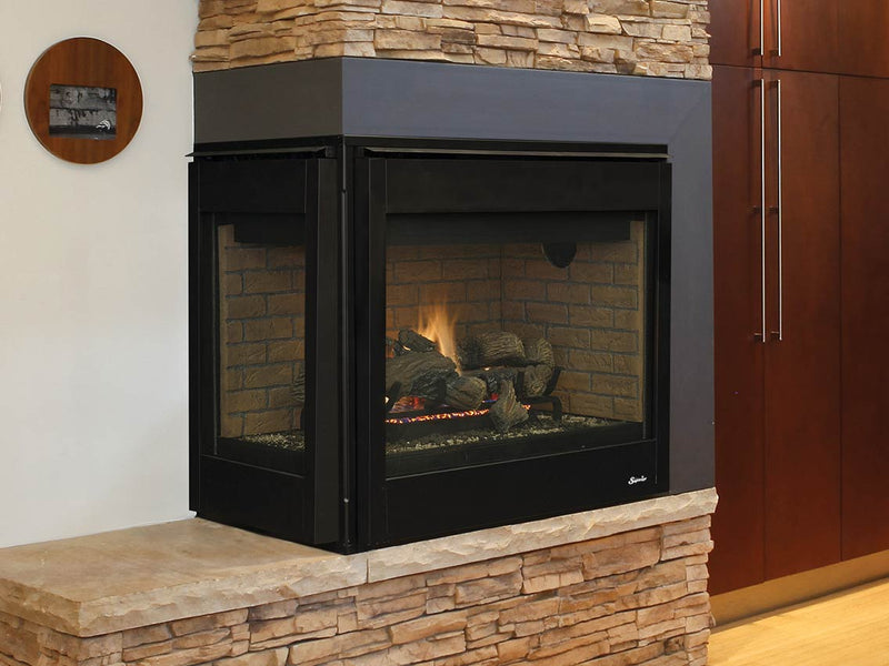 Superior 40" Traditional Direct Vent Peninsula Gas Fireplace  DRT40PFDEN