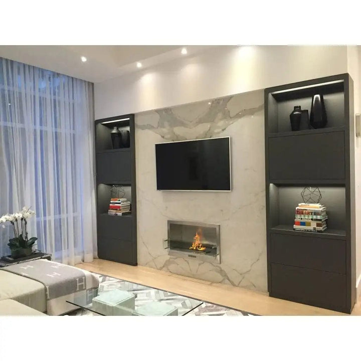 The Bio Flame 38-inch Single Sided Built-In Ethanol Firebox