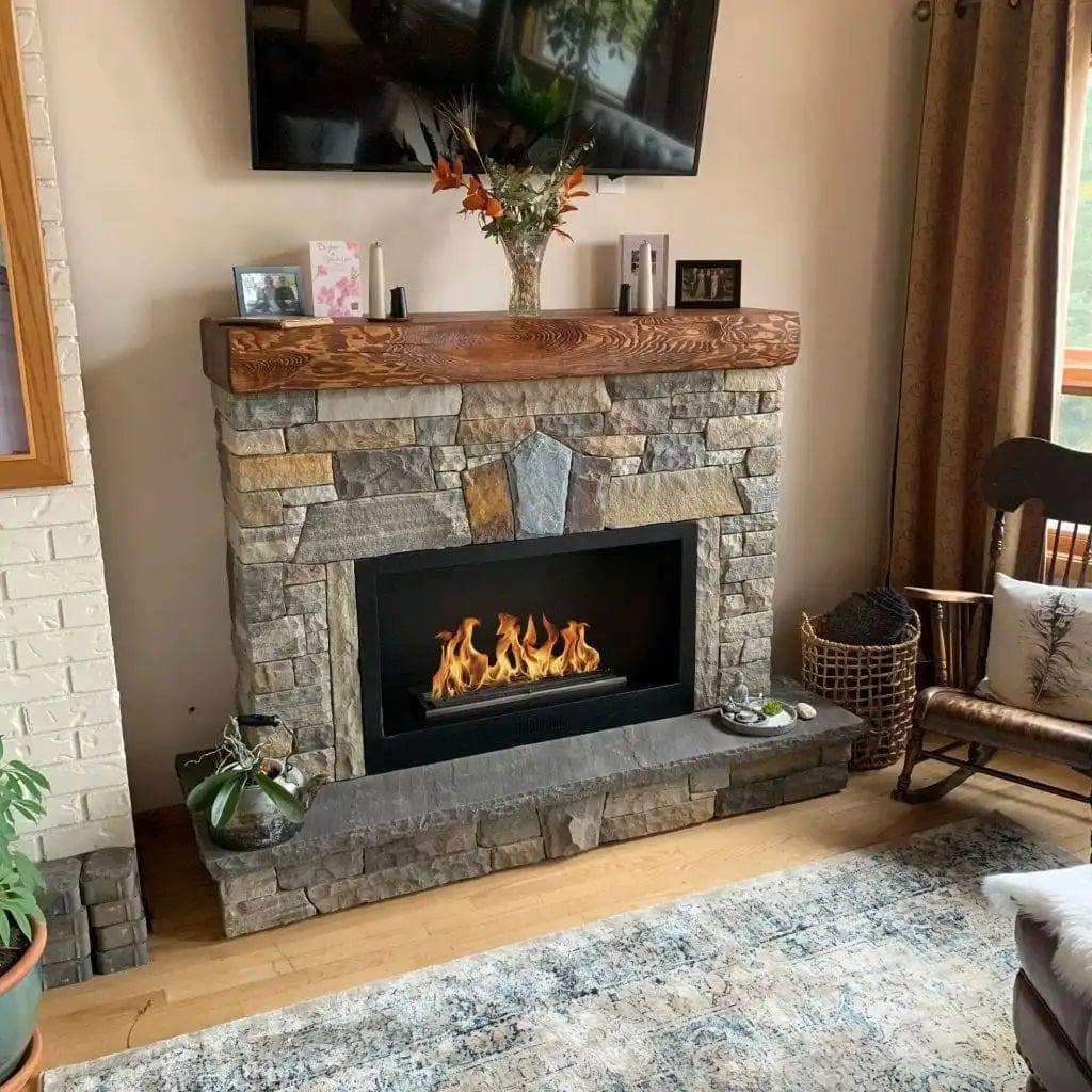 The Bio Flame 38-inch Single Sided Built-In Ethanol Firebox