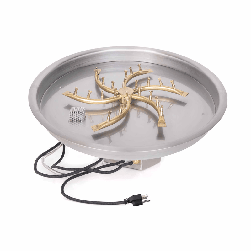 The Outdoor Plus 24" Round Drop-in Pan With Brass Triple &