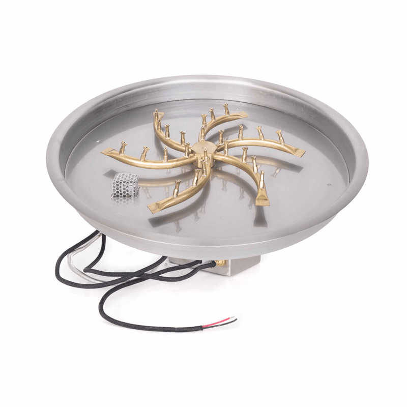 The Outdoor Plus 24" Round Drop-in Pan With Brass Triple &
