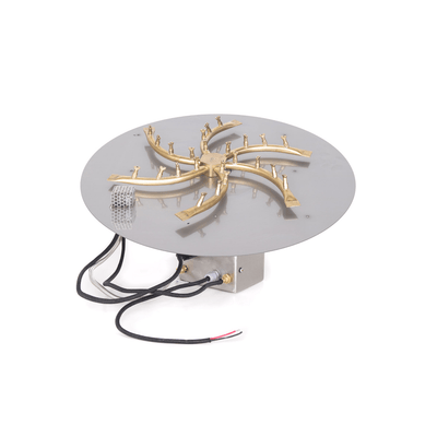 The Outdoor Plus 24" Round Flat Pan With Brass Triple 'S' Bullet Burner OPT-BFP24R