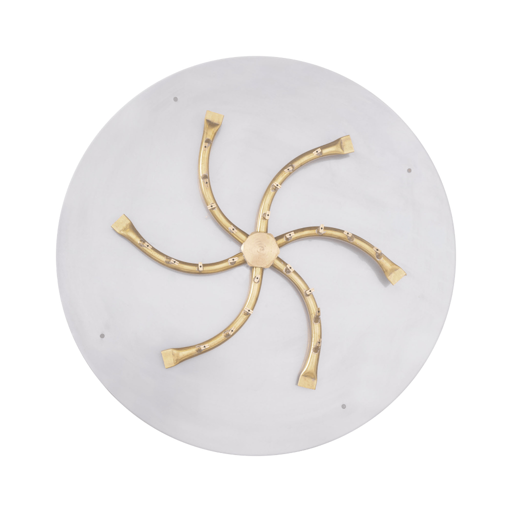The Outdoor Plus 24" Round Flat Pan With Brass Triple 'S' Bullet Burner OPT-BFP24R