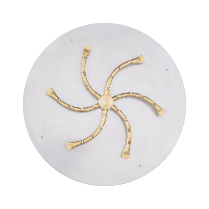 The Outdoor Plus 24" Round Flat Pan With Brass Triple 'S' Bullet Burner OPT-BFP24R