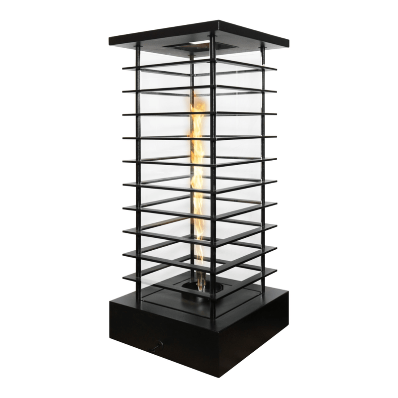 The Outdoor Plus 28" Powder Coated Steel Match Lit High Rise Fire Tower OPT-FTWR628