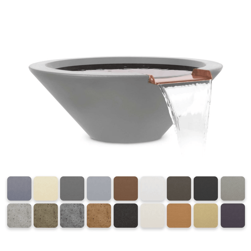 The Outdoor Plus Cazo GFRC 36" Concrete Round Water Bowl OPT-36RWO