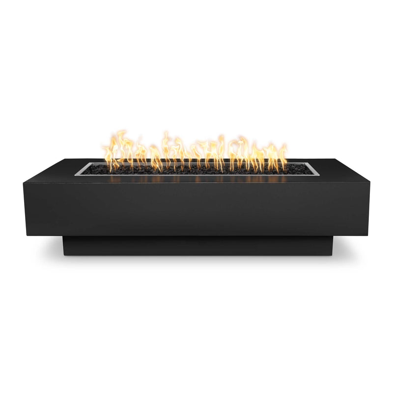 The Outdoor Plus Coronado 48" Powder Coated Steel Flame Sense with Spark Igniter Rectangle Fire Pit Table  OPT-CORPC48FSEN