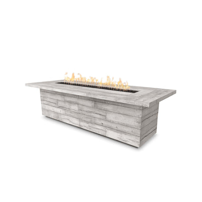 The Outdoor Plus Laguna 144” x 60” 12V Electronic Ignition Wood Grain Fire OPT-LGNGF144E12V