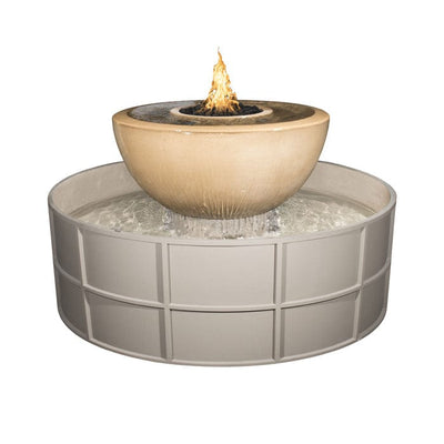 The Outdoor Plus Sedona 360° Match Lit Self Contained Unit Fire and Water Bowl OPT-OLYSED60