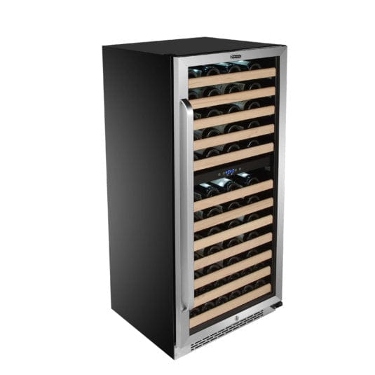 Whynter BWR-0922DZ 92 Bottle Built-in Stainless Steel Dual Zone Compressor Wine Refrigerator with Display Rack and LED display