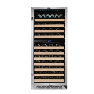 Whynter BWR-0922DZ 92 Bottle Built-in Stainless Steel Dual Zone Compressor Wine Refrigerator with Display Rack and LED display