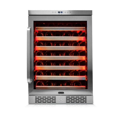 Whynter BWR-545XS Elite Spectrum Lightshow 54 Bottle Stainless Steel 24 inch Built-in Wine Refrigerator with Touch Controls and Lock