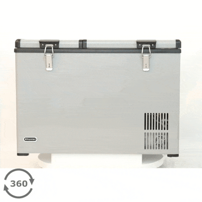 Whynter FM-901DZ 90 Quart Dual Zone Portable Fridge/Freezer with 12V Option and Wheels