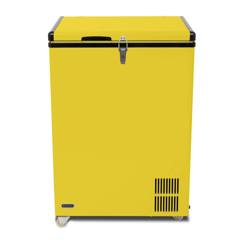 Whynter FM-951YW 95 Quart Portable Wheeled Refrigerator/Freezer with Door Alert and 12v Option Limited Edition Yellow