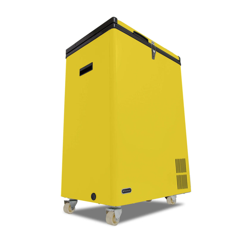 Whynter FM-951YW 95 Quart Portable Wheeled Refrigerator/Freezer with Door Alert and 12v Option Limited Edition Yellow