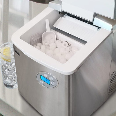 Whynter IMC-491DC Portable Ice Maker with 49lb Capacity Stainless Steel with Water Connection